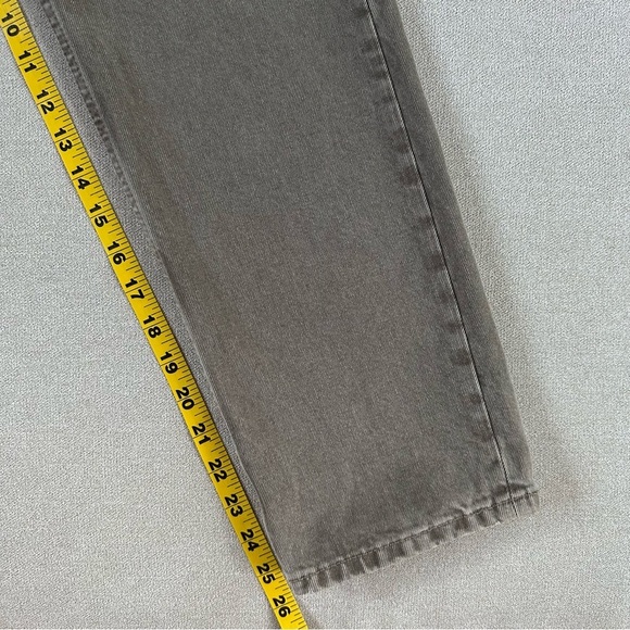 Zara The Straight Cropped Jeans. Khaki. Size 2. - Picture 9 of 9